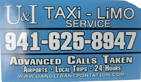 U&I Transportation Service Business Card Blue